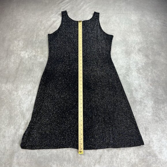 Ronni Nicole by Ouida Black Glitter Knit Tank Dress & Cardigan Twin Set Size 12 - Picture 2 of 12